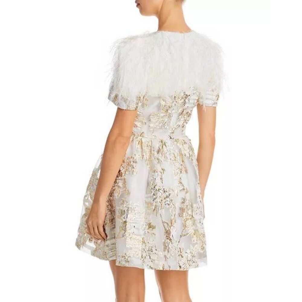 Black Halo White and Gold Mini Dress - Picture 4 of 10